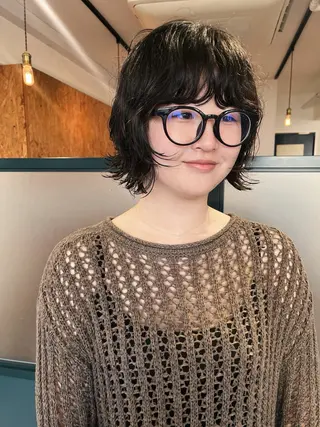 ショート パーマ 暖色/パーマ 🌼クニトウメイのヘアスタイル