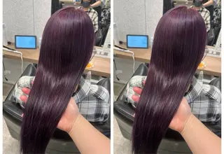セミロング カラー ヘアアレンジ 🍓艶髪/艶カラー しんたに🌈のヘアスタイル