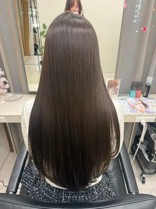 ロング カラー haru 髪質改善サロンのヘアスタイル