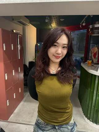 ミディアム 🌙ヘーゼルベージュ レイヤーカット🌙のヘアスタイル