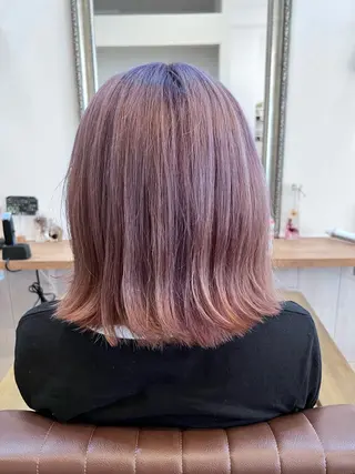 ミディアム カラー 🐰ハイトーンカラー 畠山 渡🐰のヘアスタイル