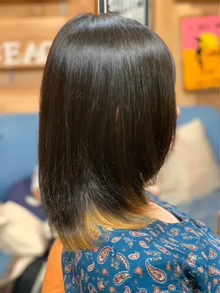 ミディアム カラー ヨッ シーのヘアスタイル