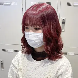 セミロング カラー パーマ ヘアアレンジ メンズ キッズ ネイル マツエク・マツパ アイブロウ 似合わせカラー♡髪質 改善🎀サトカ🍒のヘアスタイル