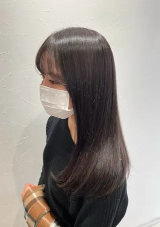 セミロング ふわモテ/艶カラー yuki♡♡のヘアスタイル
