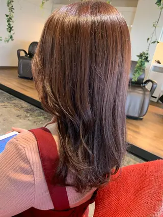 セミロング カラー ショート 縮毛矯正 レイヤー🌿FUKUのヘアスタイル