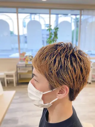 ショート カラー メンズ 伊庭 勇輝のヘアスタイル