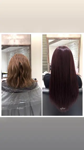 ロング カラー 髪質改善/縮毛 矯正/金川 柊斗のヘアスタイル