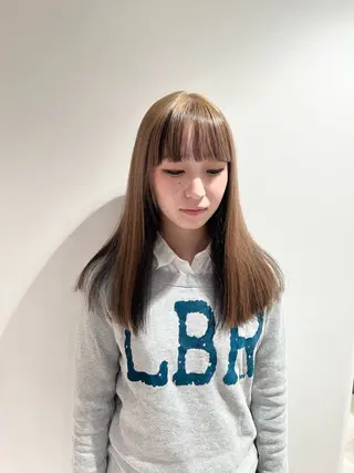 ロング カラー スキバサミを使わない カット🌼唯🌼のヘアスタイル