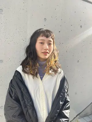 ロング カラー 💡曲がるストレート /レイヤー松本隼人のヘアスタイル
