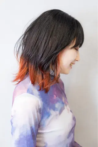 セミロング カラー 🌿ダブルカラー/ 明大前/中村渓太のヘアスタイル
