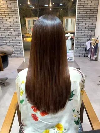 ロング 地毛風ストレート/ 髪質改善/榎本流行のヘアスタイル