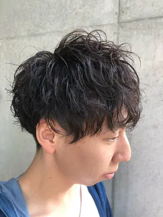 パーマ メンズ 森本裕/オーナー/ ハイトーン/パーマのヘアスタイル