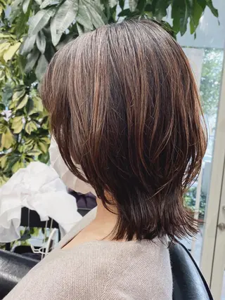 ミディアム ショート・ウルフ✂︎ 安住有咲子のヘアスタイル