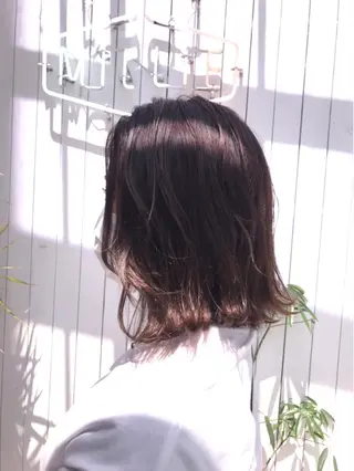 ミディアム カラー ri saのヘアスタイル