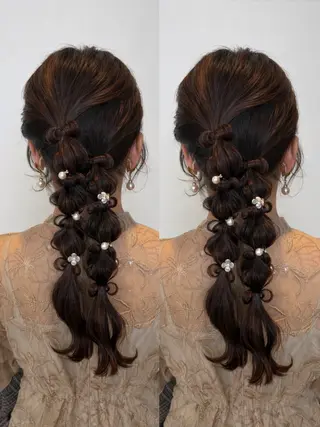 ロング ヘアアレンジ 高橋 乙葉のヘアスタイル