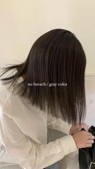 セミロング 落合希 Olivebeigeのヘアスタイル