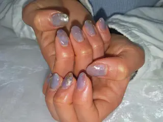 ネイル はばすみれ🎀ﾈｲﾙ 光ﾌｪｲｼｬﾙ ﾍｱのネイルデザイン