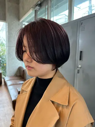 ショート カラー パーマ ヘアアレンジ 押切 響　のヘアスタイル