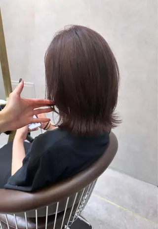 ミディアム カラー ヘアアレンジ 天神/ブリーチ/ ブリーチなしカラーのヘアスタイル