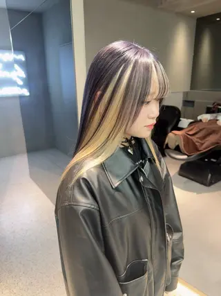 ロング カラー ARIA💎縮毛矯正 ブリーチ💎複雑履歴のヘアスタイル