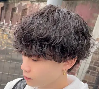 ミディアム パーマ ヘアアレンジ メンズ fifth 石川 凪のヘアスタイル