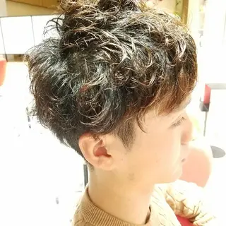 ショート パーマ メンズ 田中 光のヘアスタイル