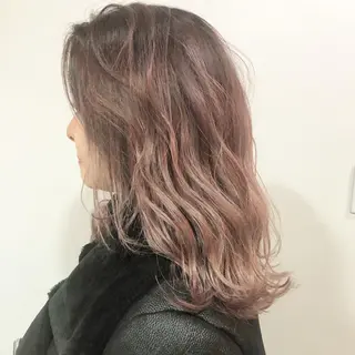 ミディアム カラー 低ダメージパーマ ケアパーマ/武田明大のヘアスタイル