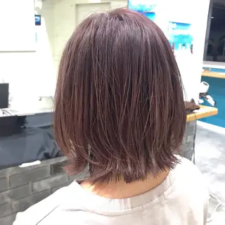 ミディアム カラー 杉山 莉香のヘアスタイル