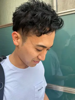 ショート パーマ メンズ 久木原 ゆりのヘアスタイル