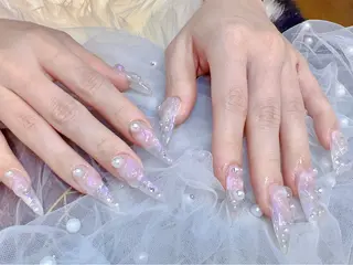 ロング パンダ ちゃんのネイルデザイン
