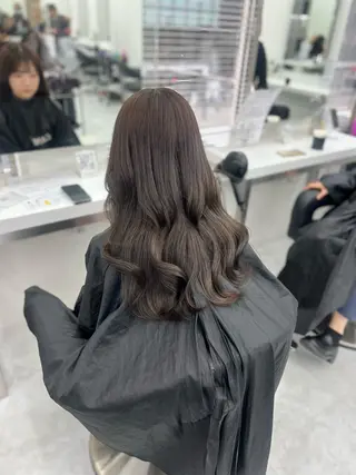 セミロング カラー 💖似合わせカラー レイヤー💖縮毛矯正のヘアスタイル