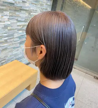 ショート デザインカラー/ボブ ブリーチカラー/ユリのヘアスタイル