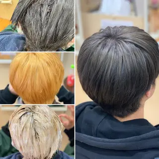 ショート 毛谷 嘉明/ブリーチカラーのヘアスタイル