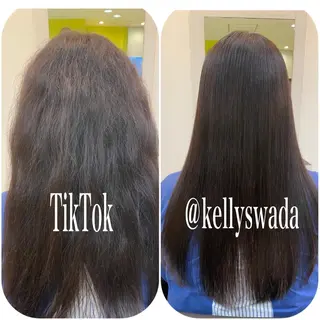 セミロング カラー パーマ wa daのヘアスタイル