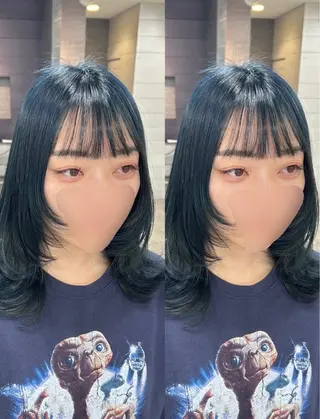 ミディアム 🫧艶髪カラー🫧 森本くるみのヘアスタイル
