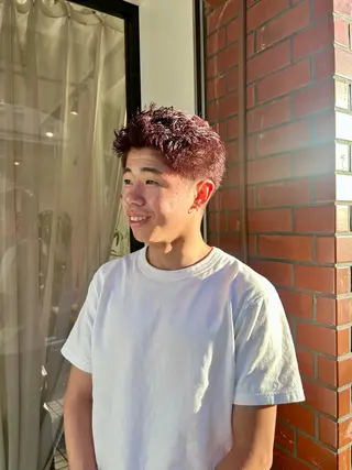 ショート パーマ メンズ 保坂 駿太郎のヘアスタイル