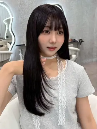 カラー 透明感カラー🌱‬‪ 結衣のヘアスタイル