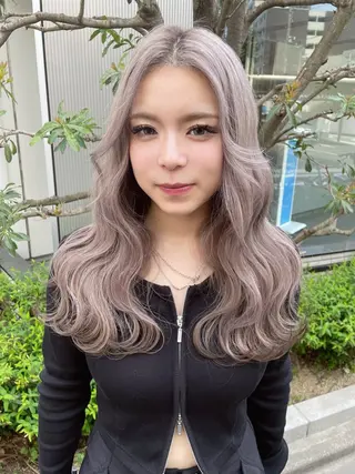 セミロング 手島 カミラのヘアスタイル