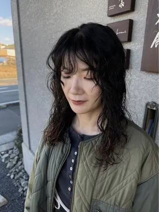 セミロング 冨永 萌のヘアスタイル