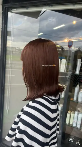 ミディアム alu yuinaのヘアスタイル