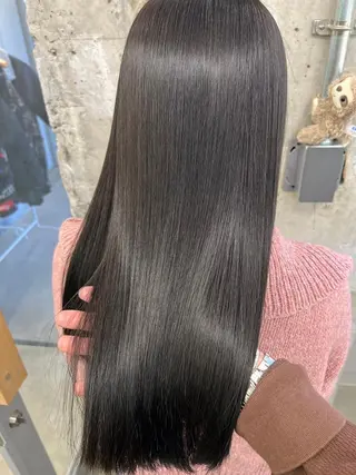 ミディアム カラー パーマ ヘアアレンジ 【全席個室サロン】 NUMBER 天王寺のヘアスタイル