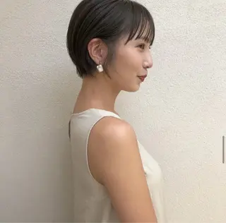 ショート 透明感カラー/顔周り レイヤー/髪質改善のヘアスタイル