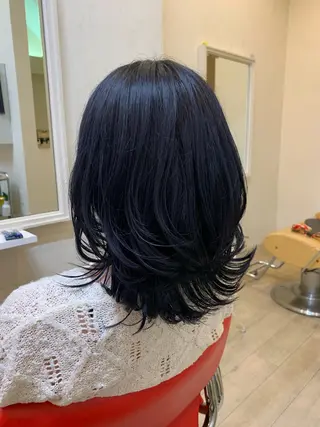 ミディアム カラー 岡本 幸法のヘアスタイル