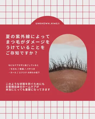 マツエク・マツパ 姫路 Unknown所属・Unknown.姫路 いさと🍓のエステ・リラクイメージ