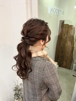 ロング カラー ヘアアレンジ hazuki🐈⬛ 透明感カラーのヘアスタイル