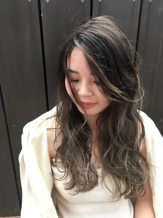ロング カラー まお♡レイヤーカット ×色っぽstyleのヘアスタイル