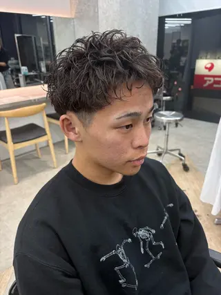 パーマ メンズ 🌀toa/波巻き✨ /メンズパーマ／栄のヘアスタイル