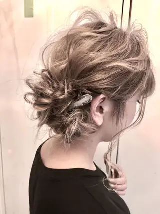 セミロング カラー パーマ ヘアアレンジ 可愛いを作る神 ナオヒロのヘアスタイル