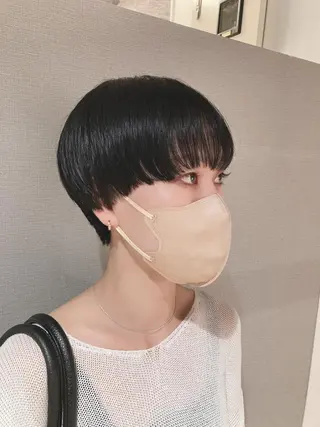 ショート カラー スキバサミを使わない カット🌼唯🌼のヘアスタイル