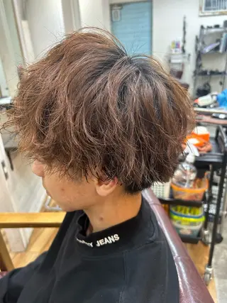 ショート パーマ メンズ メンズパーマ 髪質改善☆有馬のヘアスタイル